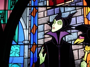 maleficent stained glass